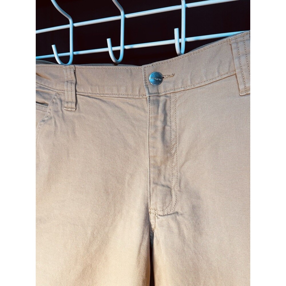 Carhartt Men's Rugged Flex Relaxed Fit Canvas Pant Dark Khaki Size 36x30 0494 - Picture 2 of 7